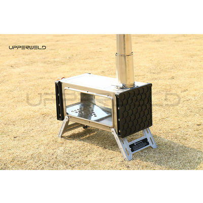 Ambiente exterior Geral Pequeno fogão a lenha de aço inoxidável