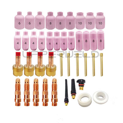 31PCS TIG Soldagem Tocha Stubby Lente de Gás Kit de Copo de Cerâmica para WP-17/18/26 Grande Tamanho