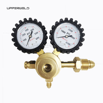 Regulador de nitrogénio de latão 0-600PSI CGA580 Medidor de pressão de gás de ligação de entrada para purificação de HVAC