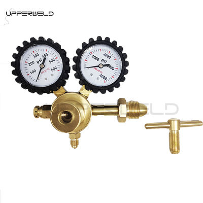Regulador de nitrogénio de latão 0-600PSI CGA580 Medidor de pressão de gás de ligação de entrada para purificação de HVAC