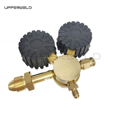 Regulador de nitrogénio de latão 0-600PSI CGA580 Medidor de pressão de gás de ligação de entrada para purificação de HVAC
