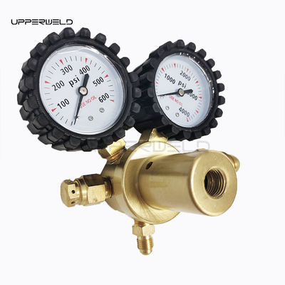 Regulador de nitrogénio de latão 0-600PSI CGA580 Medidor de pressão de gás de ligação de entrada para purificação de HVAC