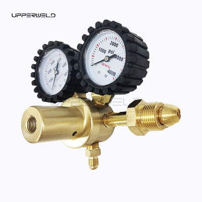 Regulador de nitrogénio de latão 0-600PSI CGA580 Medidor de pressão de gás de ligação de entrada para purificação de HVAC