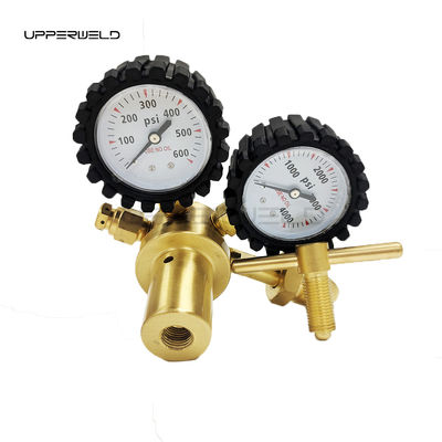Regulador de nitrogénio de latão 0-600PSI CGA580 Medidor de pressão de gás de ligação de entrada para purificação de HVAC