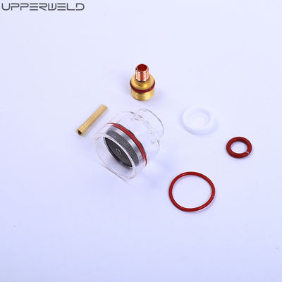 Stubby Lente de Gás 10 Pyre Glass Cup Kit de bico transparente para WP-17/18/26 Tig Soldagem Tocha