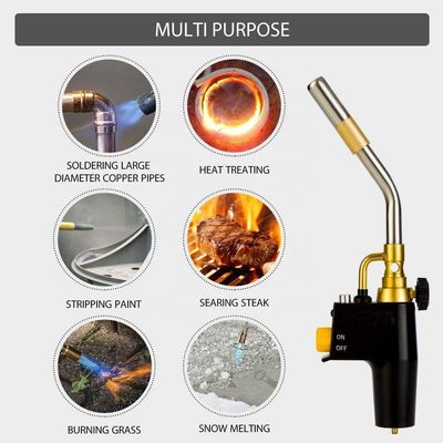 Suporte OBM CGA600 Fios de solda e brasagem Trigger-Start Torch Head Propano Mapp Torch 1300°C