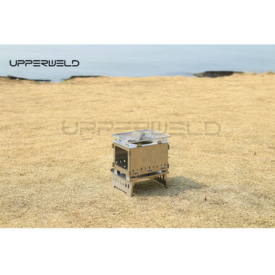 Grelha de churrasco portátil de aço inoxidável 304 para caminhadas acampamento piquenique ferramenta de cozinha ao ar livre