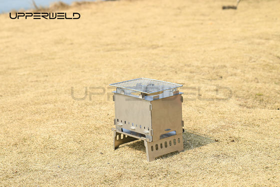 Grelha de churrasco portátil de aço inoxidável 304 para caminhadas acampamento piquenique ferramenta de cozinha ao ar livre
