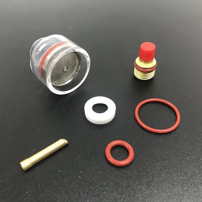 WP9/20 2.4mm TIG Soldagem Tocha Stubby Lente de Gás Kit de vidro para Wp17/18/26 Tig Tocha 2kg