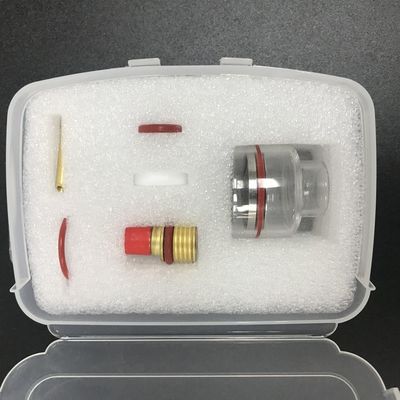 WP9/20 2.4mm TIG Soldagem Tocha Stubby Lente de Gás Kit de vidro para Wp17/18/26 Tig Tocha 2kg
