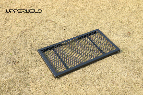 Grelha de fogueira dobrável preta Grelha de fogueira portátil pesada Grelha de fogueira para acampamento ao ar livre