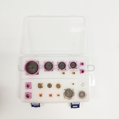 Kit de acessórios de tocha de soldagem TIG para lentes de gás com bocal de cerâmica WP-17/18/26