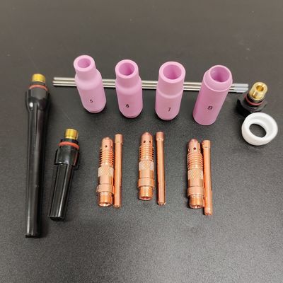 TIG Lente de gás Colect Dysza Ceramiczna WP17 18 26 Kit de bocal de cerâmica para trabalho de solda