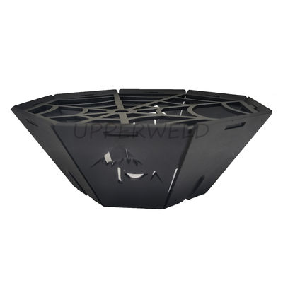 Forno de aranha de aço para cozinhar ao ar livre ou acampar Cor preta e material de aço