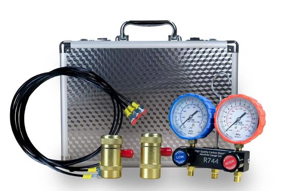 80cm Manifold Gauge Set para R744 Air Conditioner Upper Thread G1/4-19 OBM Personalizado