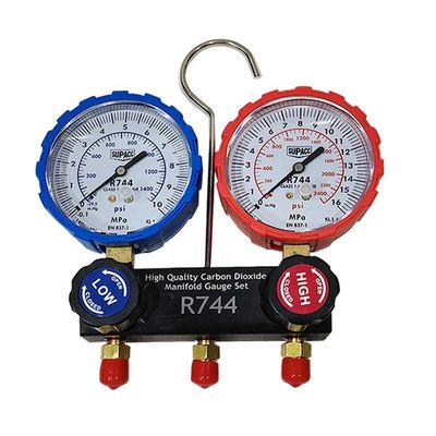 80cm Manifold Gauge Set para R744 Air Conditioner Upper Thread G1/4-19 OBM Personalizado