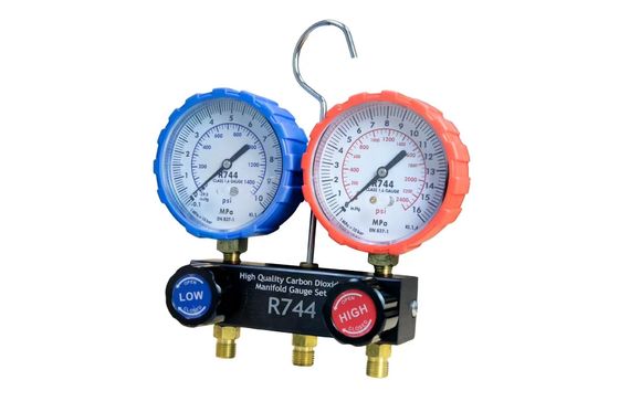 80cm Manifold Gauge Set para R744 Air Conditioner Upper Thread G1/4-19 OBM Personalizado