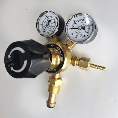 ODM suportado British Style Argon Gas Regulator Dual CO2 Flowmeter para solda Mig Tig de alta pressão