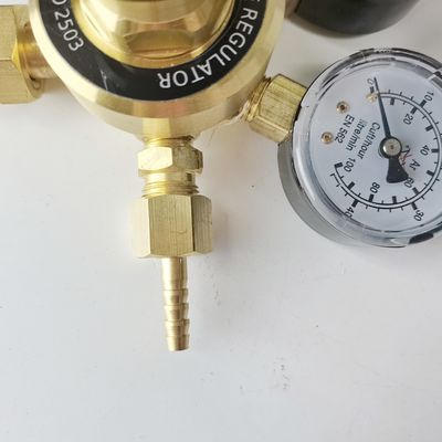 ODM suportado British Style Argon Gas Regulator Dual CO2 Flowmeter para solda Mig Tig de alta pressão
