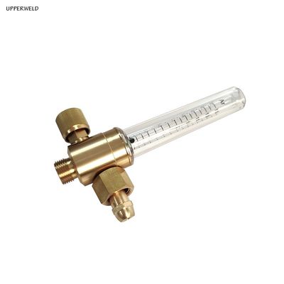 Regulador de nitrogênio de latão de soldadura de medidor de fluxo único com conexão de entrada de chama feminina de 1/4 de polegada