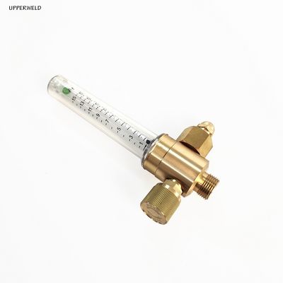 Regulador de nitrogênio de latão de soldadura de medidor de fluxo único com conexão de entrada de chama feminina de 1/4 de polegada