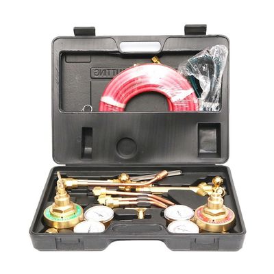Caso de transporte conveniente Kit de brasagem de acetileno de oxigênio para tocha de corte de soldagem de gás superior