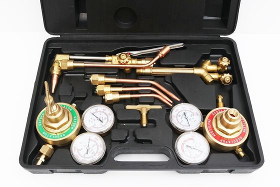 Caso de transporte conveniente Kit de brasagem de acetileno de oxigênio para tocha de corte de soldagem de gás superior