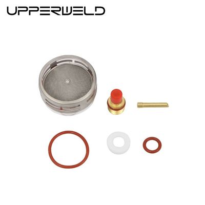 2.4mm TIG Consumíveis de Soldadura Kit de Copo de Vidro Pyrex para WP9 20 ODM Suporte personalizado