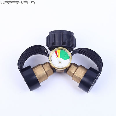 Tanque externo de propano Y-Splitter com medidor de indicador de nível e saída de fio QCC-1