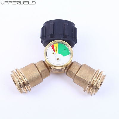 Tanque externo de propano Y-Splitter com medidor de indicador de nível e saída de fio QCC-1