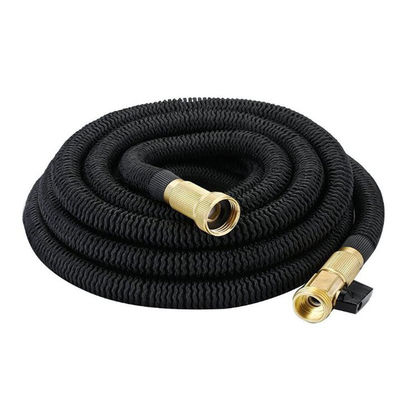 Mangueira de jardim de 50 pés mangueira de água expansível com núcleo triplo de látex e acessórios de latão sólido