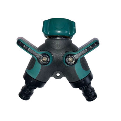 Conector de mangueira de jardim de latão Divididor de torneira com 2 válvulas e 2 lavadoras Conectar acessórios