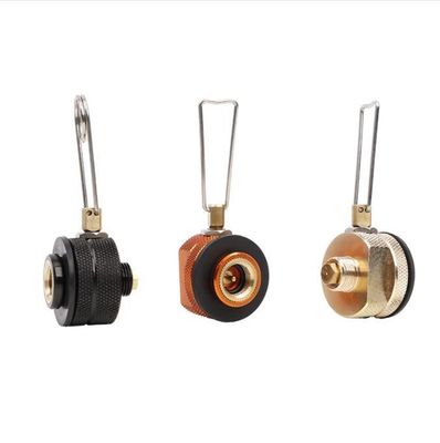 Suporte personalizado OBM Campeamento Laranja Preta fogão queimadores tanque de propano reabastecimento adaptador