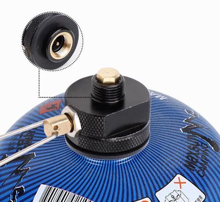 Suporte personalizado OBM Campeamento Laranja Preta fogão queimadores tanque de propano reabastecimento adaptador