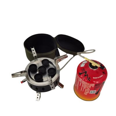 Forno a gás de churrasco ao ar livre com três cabeças de spray Mini portavel dobrável queima-campo
