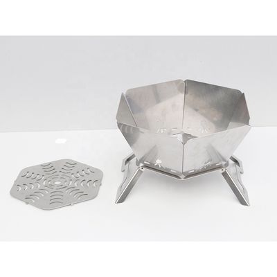 Forno de fogão portátil de carvão de madeira para churrasco com design de dobragem superior 570mm*570mm*300cm