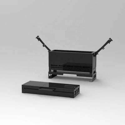 Acampamento ao ar livre Forno de churrasco de aço inoxidável Finitura limpa Mesa incandescente de meia unidade superior