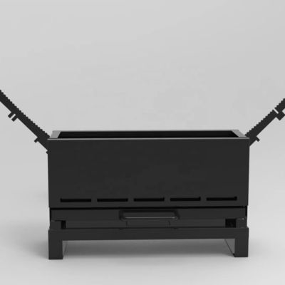 Acampamento ao ar livre Forno de churrasco de aço inoxidável Finitura limpa Mesa incandescente de meia unidade superior