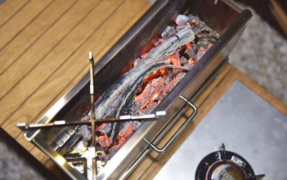 Tabela de incêndio de meia unidade de aço inoxidável para churrasco e piquenique