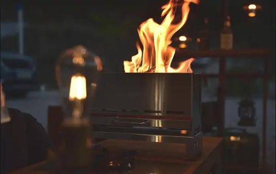 Tabela de incêndio de meia unidade de aço inoxidável para churrasco e piquenique