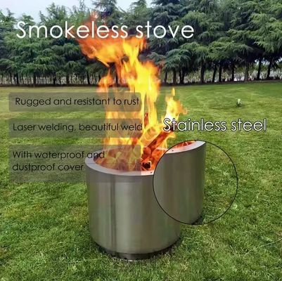 Forno de cozinha sem fumo de madeira de aço inoxidável para churrasco ao ar livre para piquenique e acampamento G.W. 8,2 kg