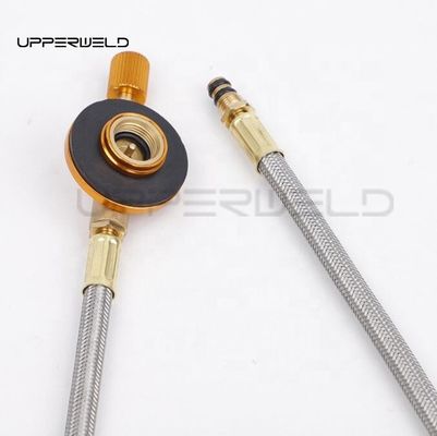 Adaptador de tocha de aquecimento para acampamento ao ar livre para fio de ligação da válvula de controle do tanque plano superior