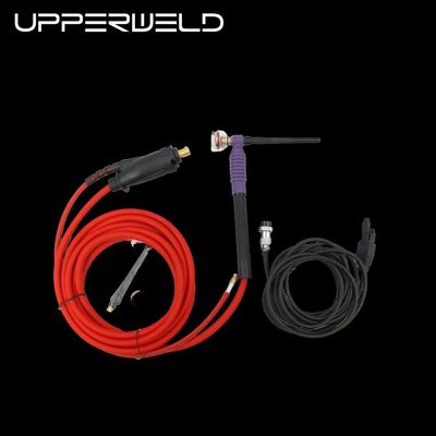 Suporte personalizado ODM WT125 TIG Soldagem Tocha com Red Cable Glass Cup e Lente de Gás