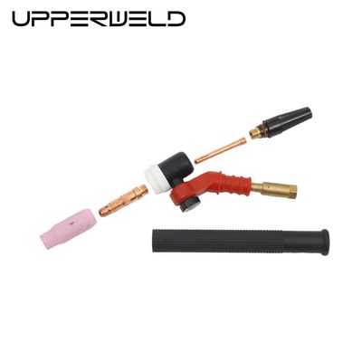 Suporte personalizado OEM WP9/20 WP17/18/26 Cabeça do corpo flexível 125Amp Tocha de soldagem TIG arrefecida a ar