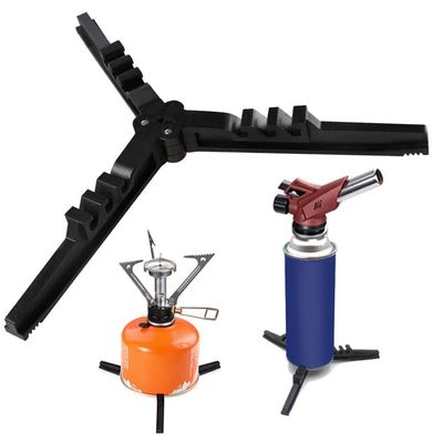 Base do tanque de gás de plástico Bracket Camping Folding Canister Stand Backpack Stabilizer de combustível