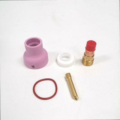 WP17 18 26 Tig Consumíveis Tocha Lente de gás Cunha Coletar Champagne Bocal 53NACN Kit
