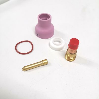 WP17 18 26 Tig Consumíveis Tocha Lente de gás Cunha Coletar Champagne Bocal 53NACN Kit