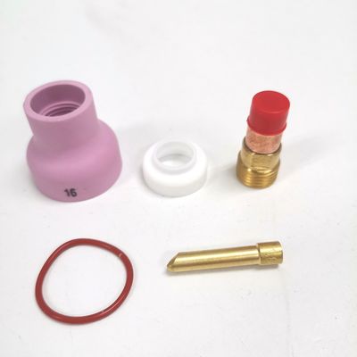 WP17 18 26 Tig Consumíveis Tocha Lente de gás Cunha Coletar Champagne Bocal 53NACN Kit