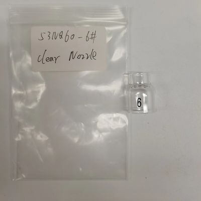 UPPERWELD 53NQ60-6 Bocal de vidro transparente para tocha de soldagem Tig