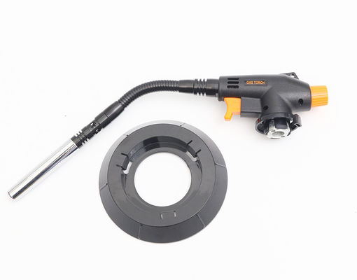 Black Customized Support Gas Torch Butane Lighter Torch Flame Gun com ignição piezo